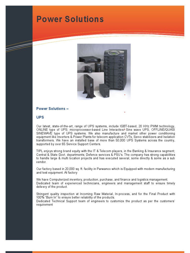 Power Solutions | PDF