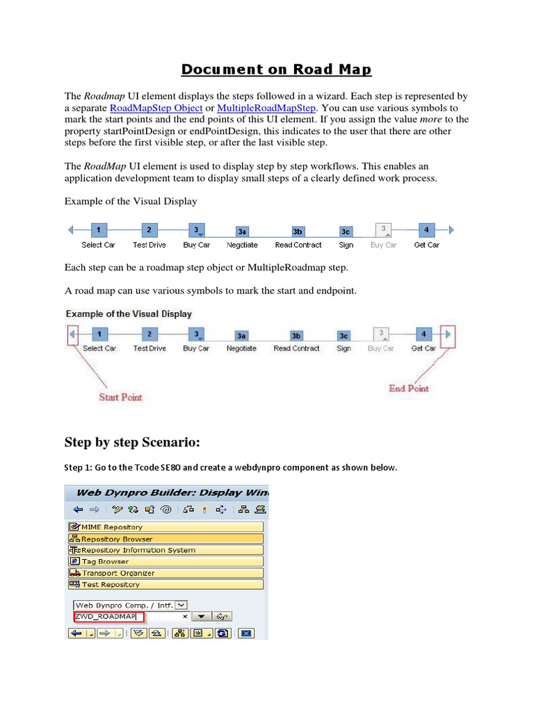 Document On Road Map - Web Dynpro | Download Free PDF | Tab (Gui) | Map