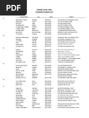 Johnny Loves June - Contact List