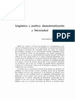 06 Linguistica y Poetica Desautomatizacion y Literariedad