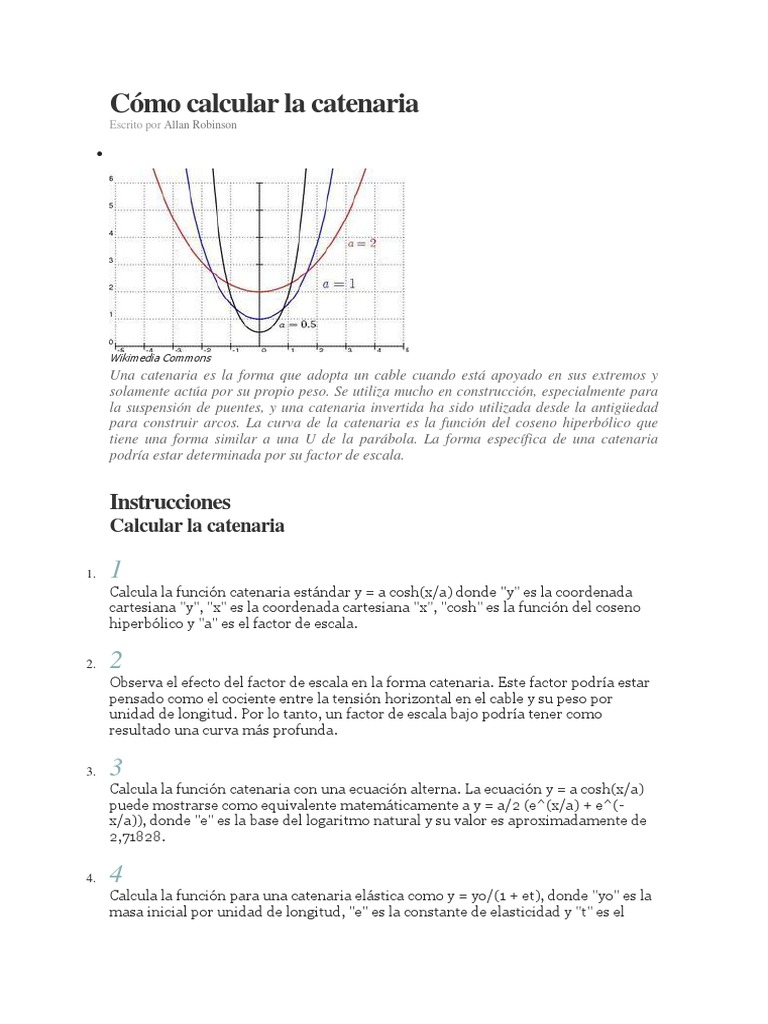 Cómo Calcular La Catenaria | PDF | Puente | Fundación (Ingeniería)