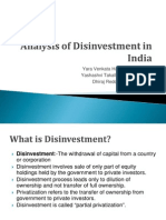 Analysis of Disinvestment in India