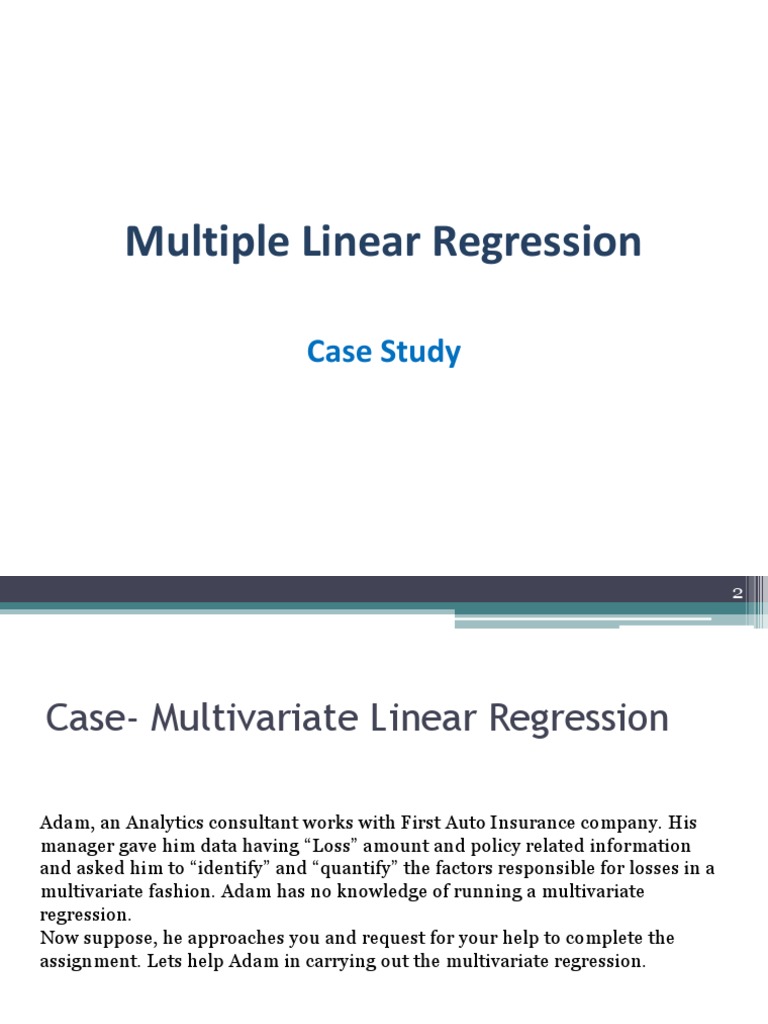 Multiple Linear Regression Case | PDF | Regression Analysis | Linear ...