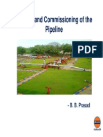 commissioning of pipelines
