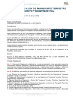 Reglamento A Ley de Transporte Terrestre-Transito y Seguridad Vial PDF