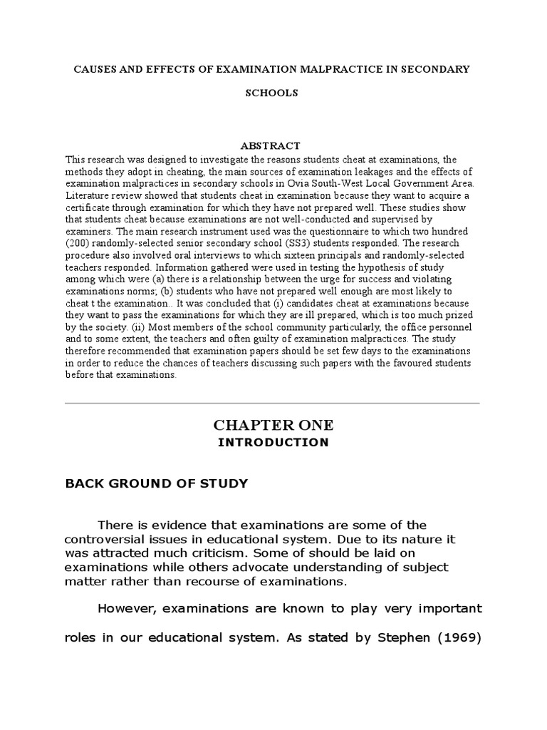 How to stop examination malpractice in nigeria picture