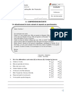 Teste 1º 2013 7º Ano FRANCES 7º A