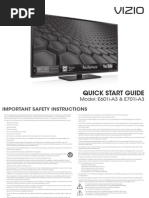 Vizio E601i-A3 & E701i-A3 Quick Start Guide