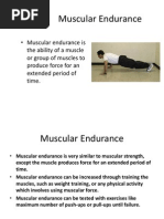 Muscular Endurance