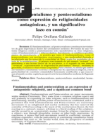 Fundamentalismo y Pentecostalismo como Expresion de religiosidades antagonicas, y un significativo lazo en comun.pdf