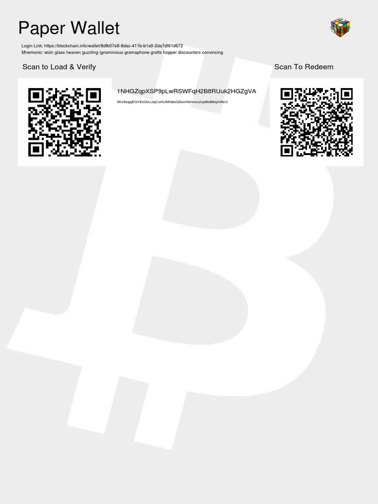 Bitcoin Paper Wallet Instructions | PDF | Games & Activities ...