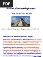 Phases of Research Process: Prof. Jan Hanacek, MD, PHD