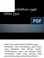 Akta Pendidikan 1996 (Akta 550)