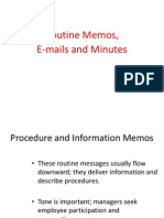 Memos, Email and Minuets