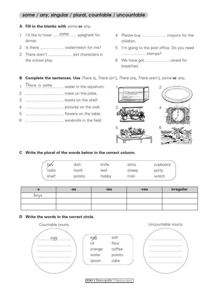 ESL Countable and Uncountable Nouns | PDF