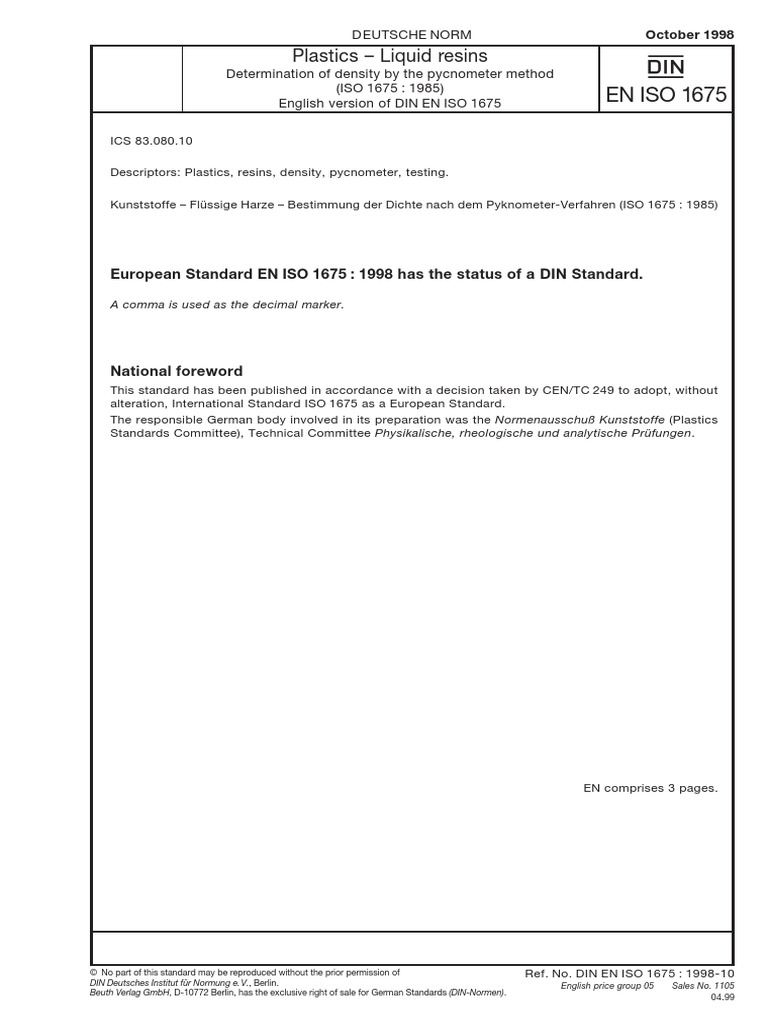 Iso 1675 | PDF | Standards Organization | International Organization ...