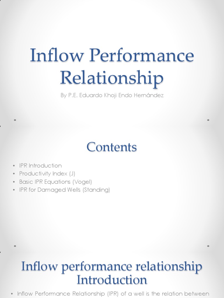 Inflow Performance Relationship