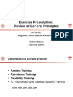 Exercise Prescription Review of General Principles