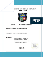 Evaluación del color de alimentos con colorímetro