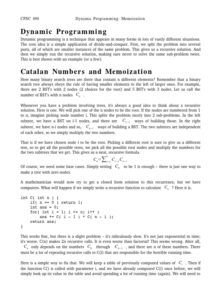 Dynamic Programming Examples | PDF | Dynamic Programming | Time Complexity