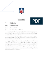 Roger Goodell's Letter to NFL Owners