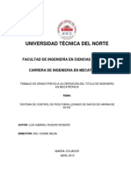 Sistema de Control de Peso para Llenado de Sacos de Harina de 50kg