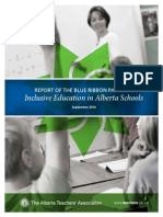 Report of The Blue Ribbon Panel On Inclusive Education in Alberta Schools.