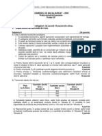 Examenul de Bacalaureat - 2009 Prob Scris La Economie Proba E/F