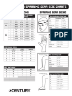 Sizing Chart, Martial Arts