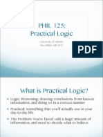 PHIL 125: Practical Logic: University of Alberta Sam Hillier, Fall 2013