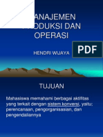 MANAJEMEN PRODUKSI DAN OPERASI