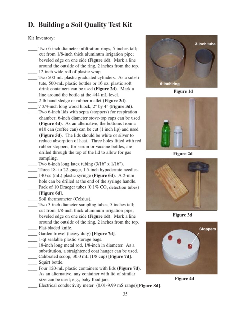 D. Building A Soil Quality Test Kit PDF Syringe Adhesive