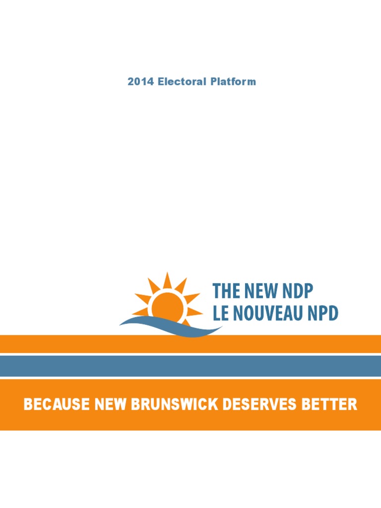 NDP New Brunswick 2014 Electoral Platform | PDF | Primary Care | Physician