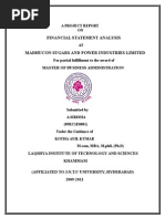 Financial Statement Analysis: A Project Report ON