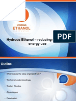 Hydrous Ethanol - Reducing Costs and Energy Use