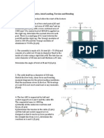 MEE 322 HW - 1: 3D Statics, Axial Loading, Torsion and Bending