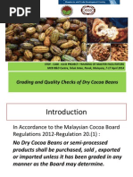 Grading and Quality Checks of Dry Cocoa Beans