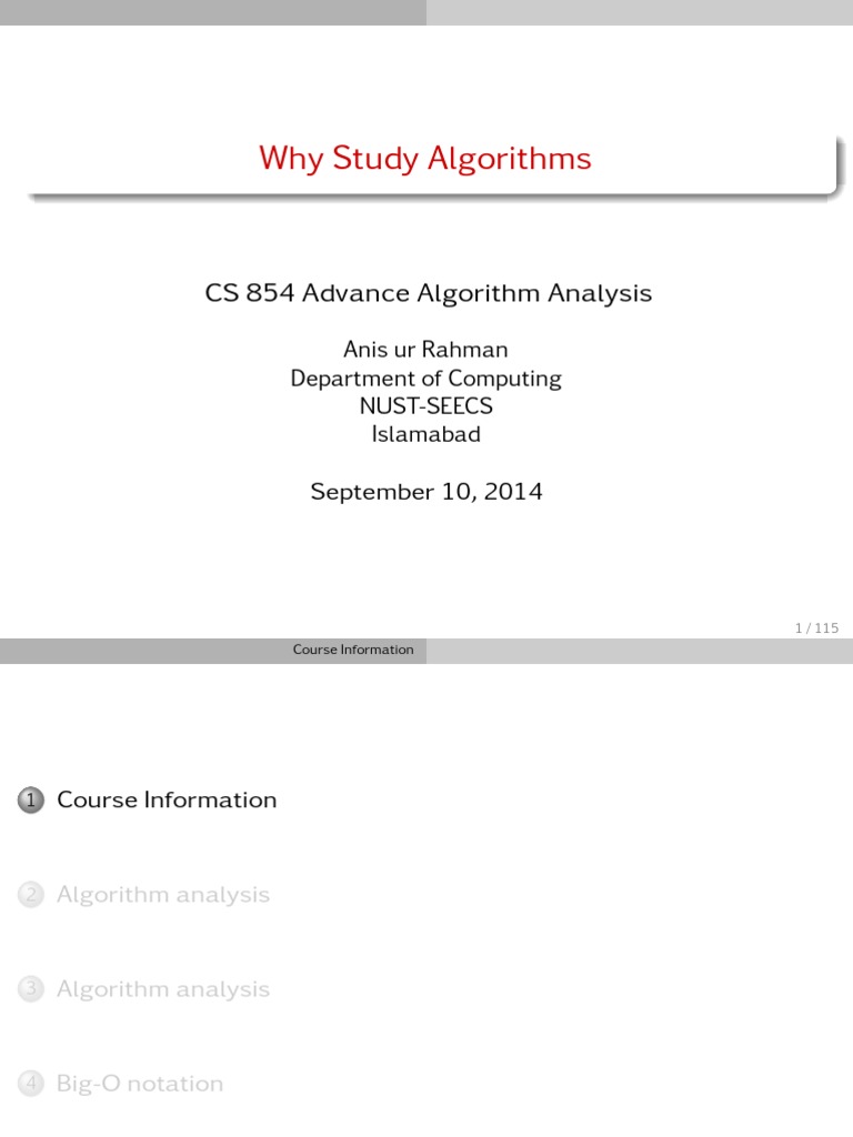 Understanding Algorithm Analysis Basics | PDF | Time Complexity ...