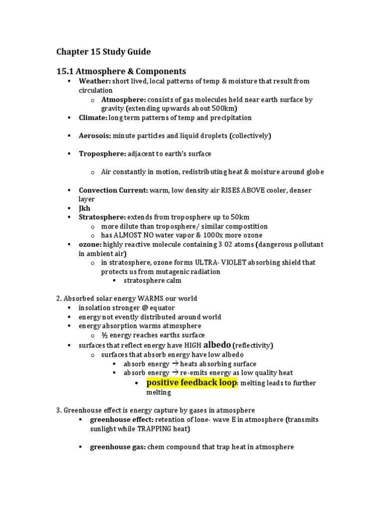 Chapter 15 Study Guide PDF Cyclone Atmosphere Of Earth