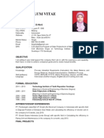 Curriculum Vitae: Profile: Lidya Linda Nilatari (Lidya)