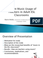 Research Symposium - Current Music Usage of Ts