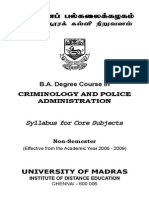 B.A. Criminology and Police Administration Syllabus