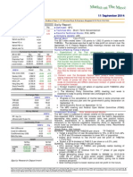 Country Group Securities Plc. 2 - 3, 9 FL., Sindhorn Tower 1, 132 Wireless Road, Pathumwan, Bangkok 10330 Tel.0-2205-7000 1 1 S e P T e M B e R 2 0 1 4 Daily Report