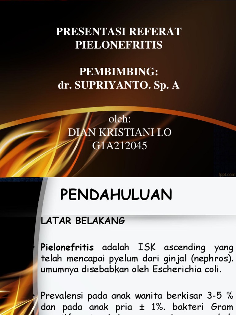 Pielonefritis: Diagnosis dan Terapi Anak | PDF