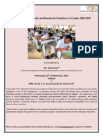 Guest Talk: Background Characteristics and Educational Transitions in Sri Lanka: 1985-2010