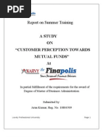 Download CUSTOMER PERCEPTION TOWARDS MUTUAL FUNDS by Mohd Fahad SN23940071 doc pdf