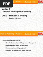 Domestic Heating/MMA Welding Unit 3 - Manual Arc Welding