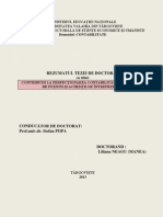 Contribuții La Perfecționarea Contabilității Proceselor de Fuziuni Și Achiziții de Întreprinderi