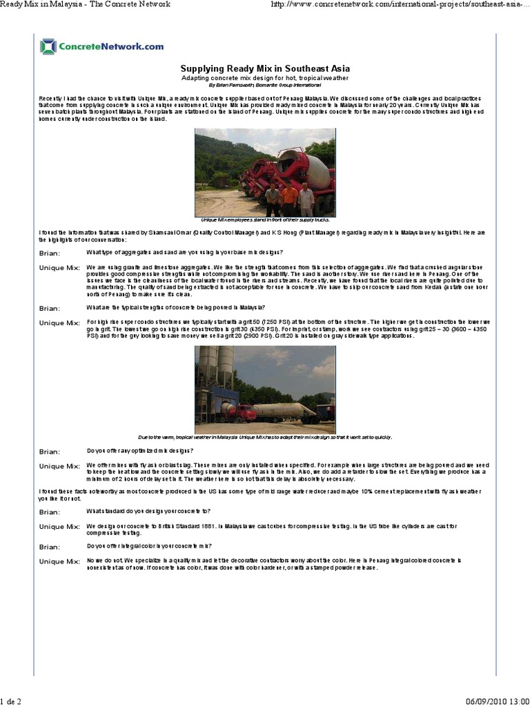 Adapting Concrete Mix Designs for Hot, Tropical Weather: Unique ...