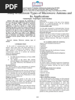 Study of Different Types of Microwave Antenna and Its Applications